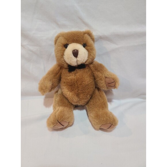Steven Smith Brown Teddy Bear Black Bow Tie Plush Toy Stuffed Animal - Picture 1 of 5